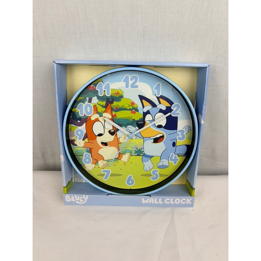 Bluey‎ and Bingo Analog Wall Clock Kids Nursery Playroom Decor BLY1016BX New - Picture 2 of 4